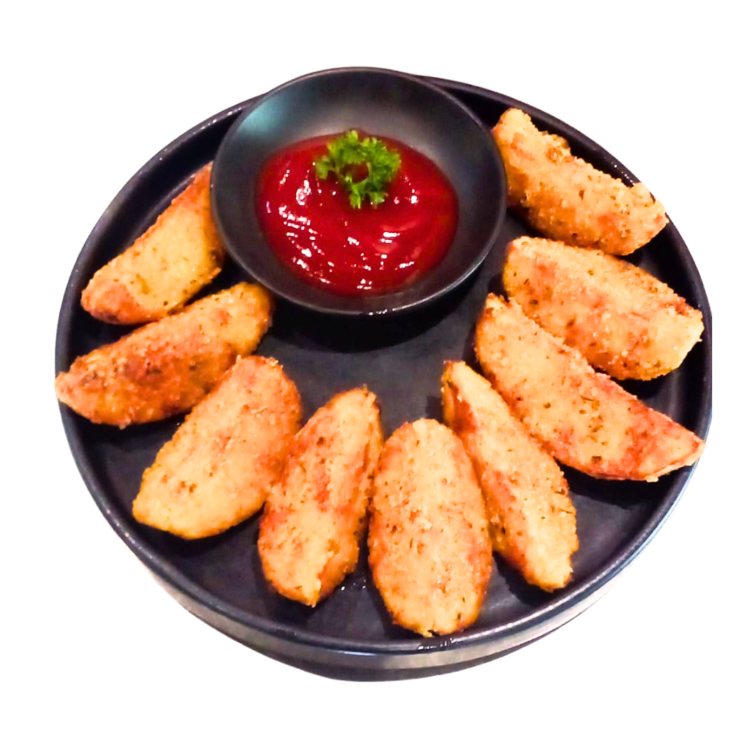 Spicy and Cheesy Potato Wedges for snack